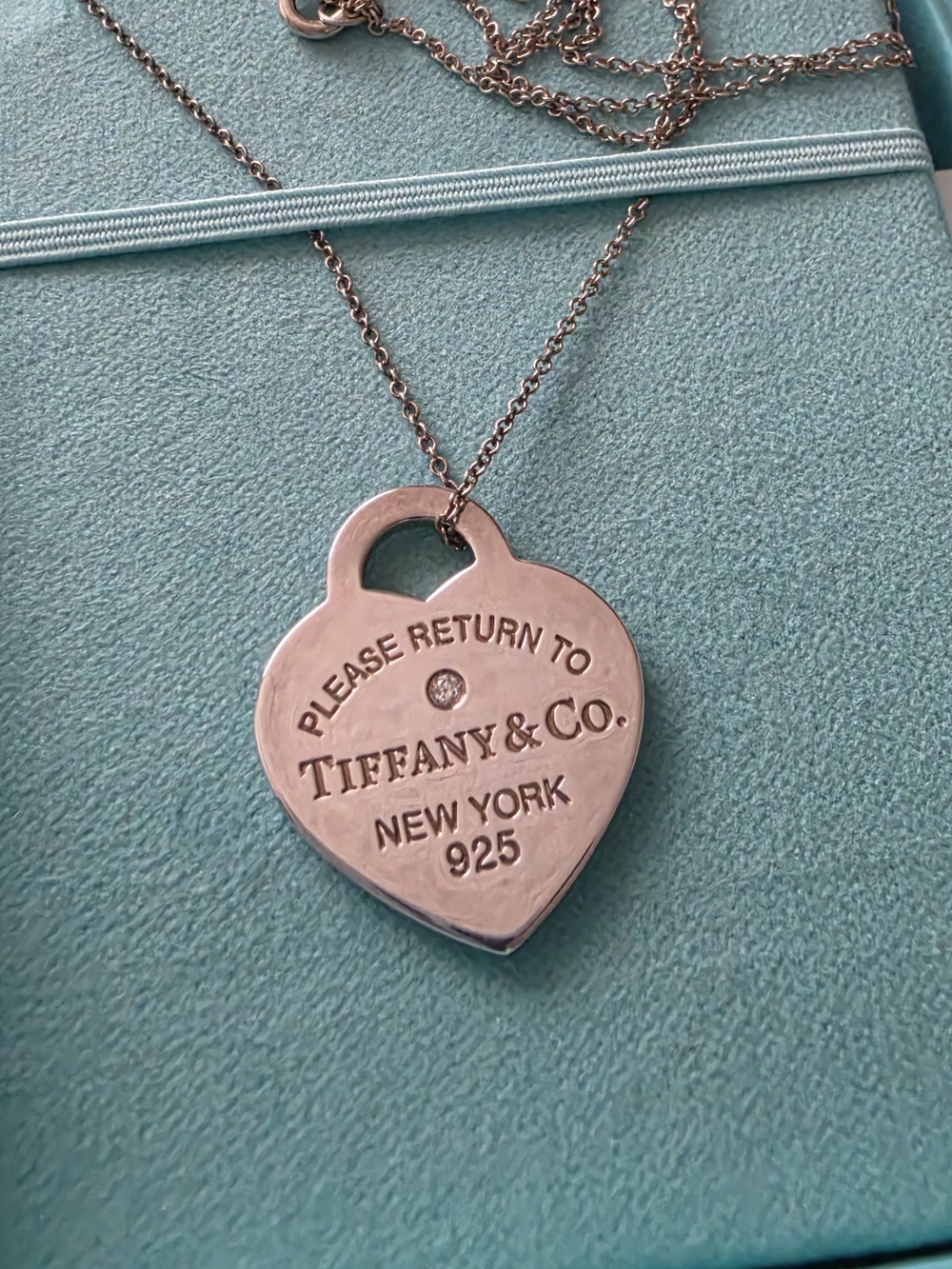 Tiffany & Co. Sterling Silver Heart Tag Necklace - Picture 2 of 3